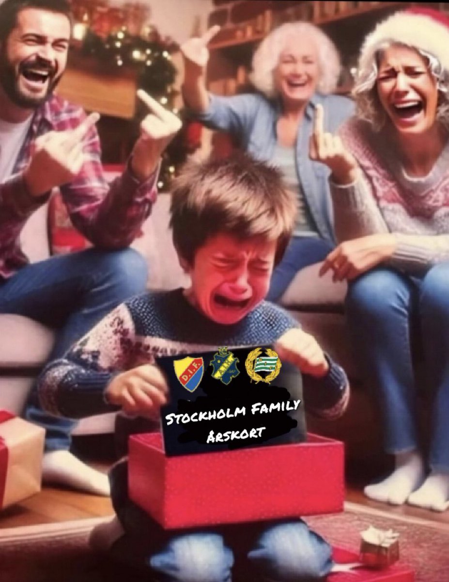 Man lider fan med detta barnet tur att man inte fick något sånt här julen hade ju varit helt förstörd.