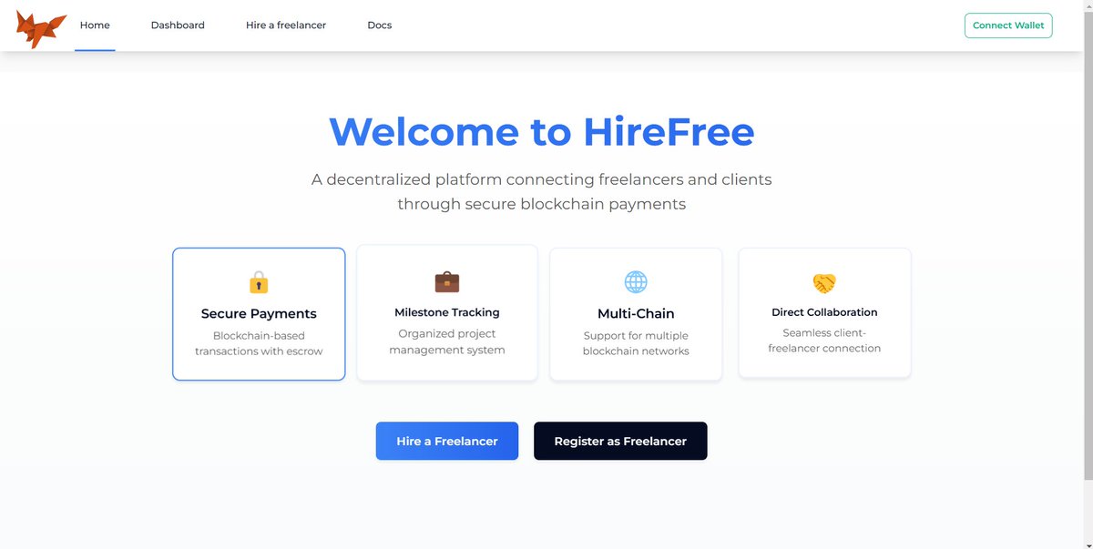 0xBlockspade's tweet photo. 🚀 Excited to share my latest project - HireFree! A blockchain-powered freelancing platform built with
@RequestNetwork
to revolutionize how freelancers and clients collaborate!
#Blockchain #Freelance #Web3 #RequestNetwork #Decentralized #HireFree https://t.co/LzOzg91v3p
