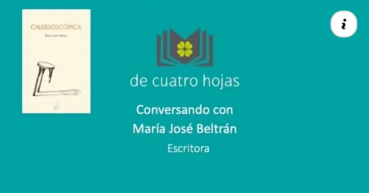 Muy agradecida a María Inés López Volpe por esta entrevista para su canal de YouTube, y por su lectura entusiasta de Caleidoscópica, que me ha encantado.🙏🏵🏵🏵

youtu.be/fpabSoLd4w8?si…

#caleidoscópica
#decuatrohojas
#entrevista