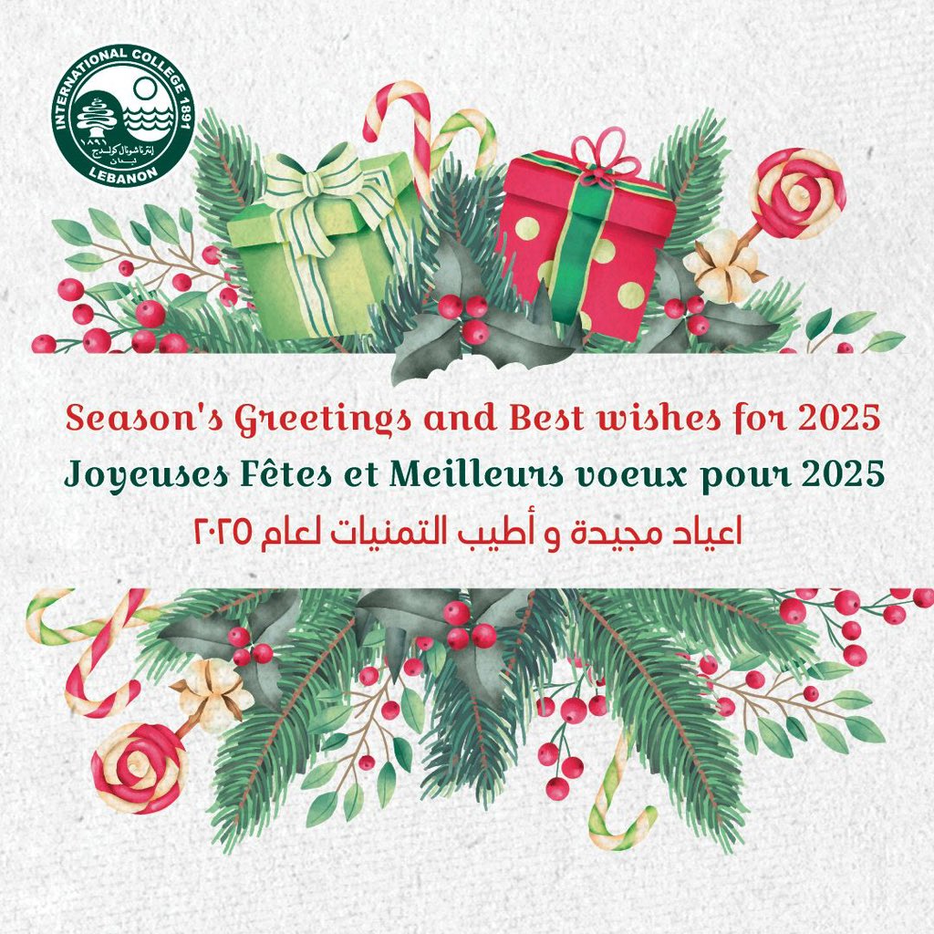 Wishing you a peaceful and joyous Christmas and a New Year filled with health, happiness, and prosperity, from all of us at International College.