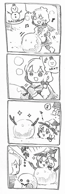 魔理沙ちゃんと雪だるま⛄️ 