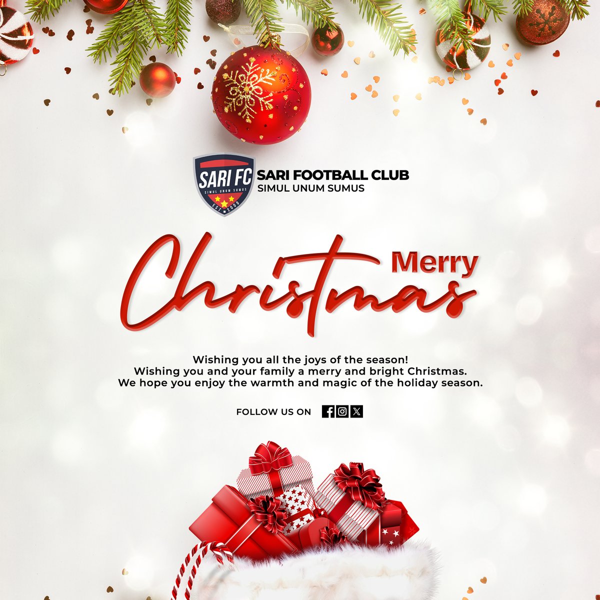 sarifc_'s tweet photo. From All of Us at Sari Football Club - Merry Christmas https://t.co/gK2xFqZ0of