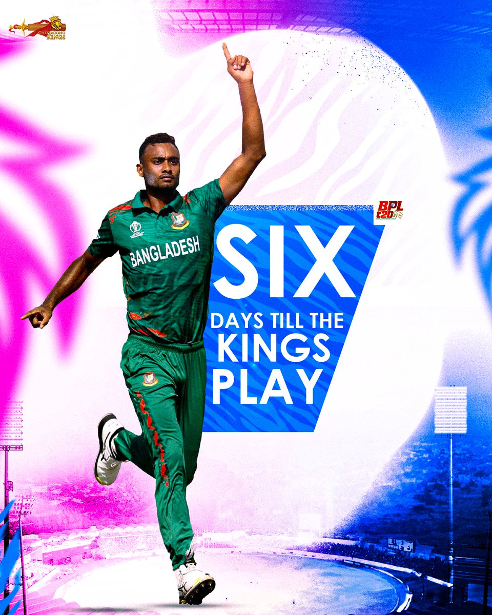 6 days till the kings play⏳

#ctgkings #Bpl2025 #Countdown