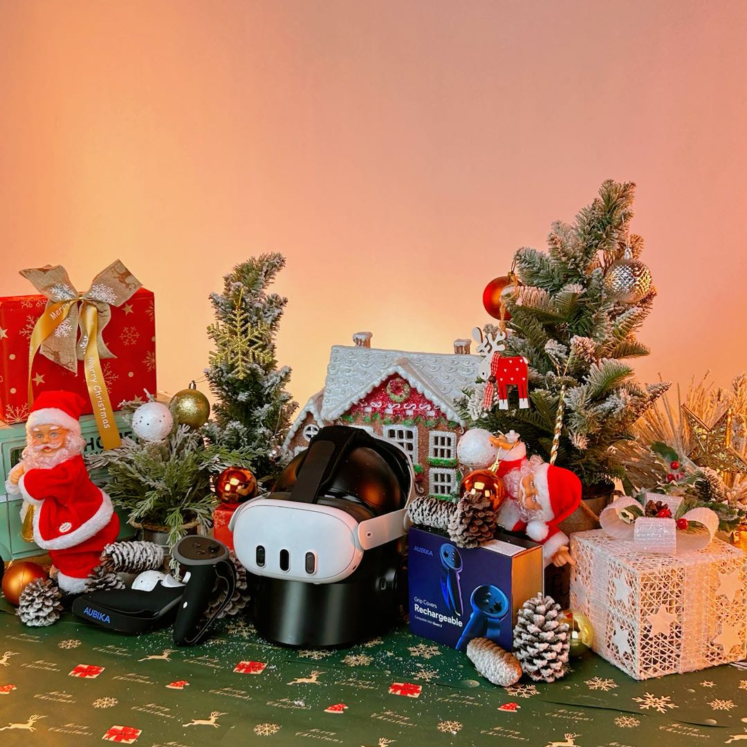 aubika's tweet photo. 🎄✨ Merry Christmas from AUBIKA! Thank you for your support this year. Wishing you joy, love, and amazing VR adventures! 🎮💖 #HappyHolidays #AUBIKA https://t.co/dfVlHBuHcs