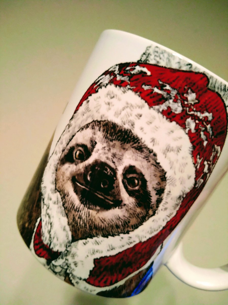 sada_mon's tweet photo. クリスマスプレゼント！
かわいいぃナマケモノのマグカップ❤️ https://t.co/XnbC3EIPlh