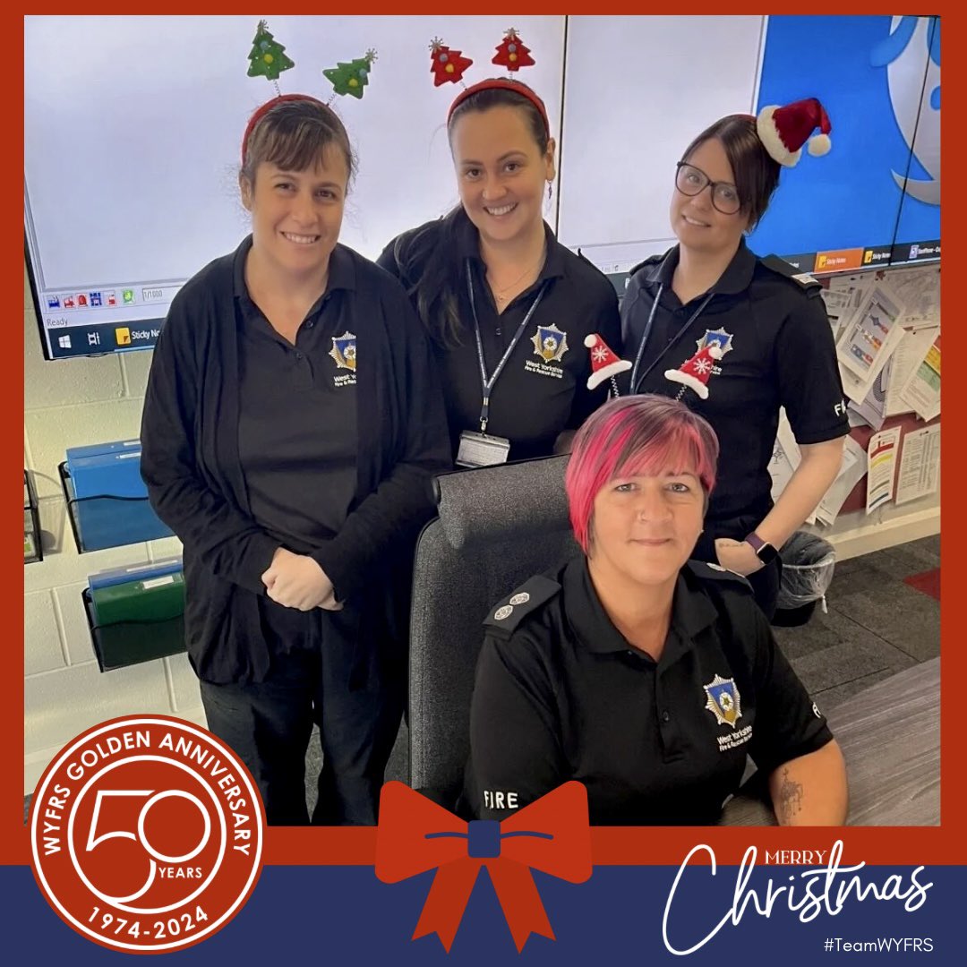 🎄 As families celebrate, our Control &amp; Firefighter teams are here 24/7:
 
✨ Green Watch: Christmas Day
✨ Red Watch: Christmas Night
✨ Blue Watch: Boxing Day
 
We’re ready to respond - call 999 in an emergency. 

🚒 Stay safe &amp; Merry Christmas from all of us @ #TeamWYFRS.