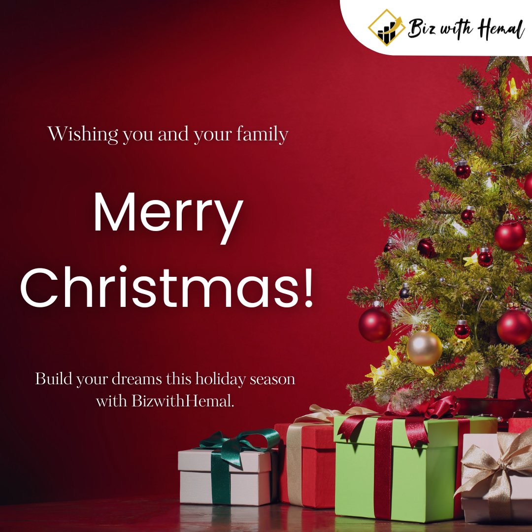 BizwithHemal's tweet image. 🎄✨ Wishing you a Merry Christmas! As we embrace this holiday season, let&apos;s focus on pursuing our dreams and goals for 2025. Kickstart your journey with tailored tools and resources at bizwithhemal.com. 

#MerryChristmas #BizWithHemal