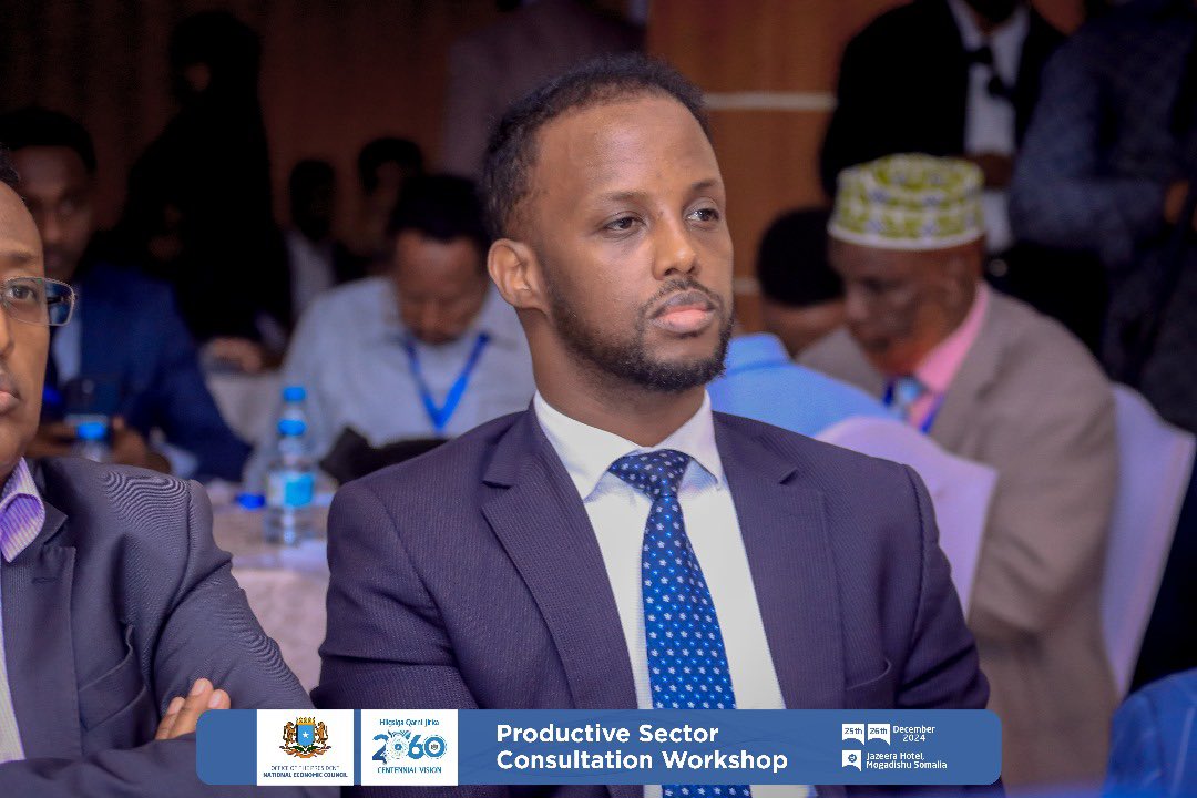 NEC_Somalia's tweet photo. 1/2  @HassanAHosow, Chief Economic Advisor to the President and Executive Director of the National Economic Council, highlighted the productive sector's vital role in CV2060. https://t.co/OGhfVI7UiA