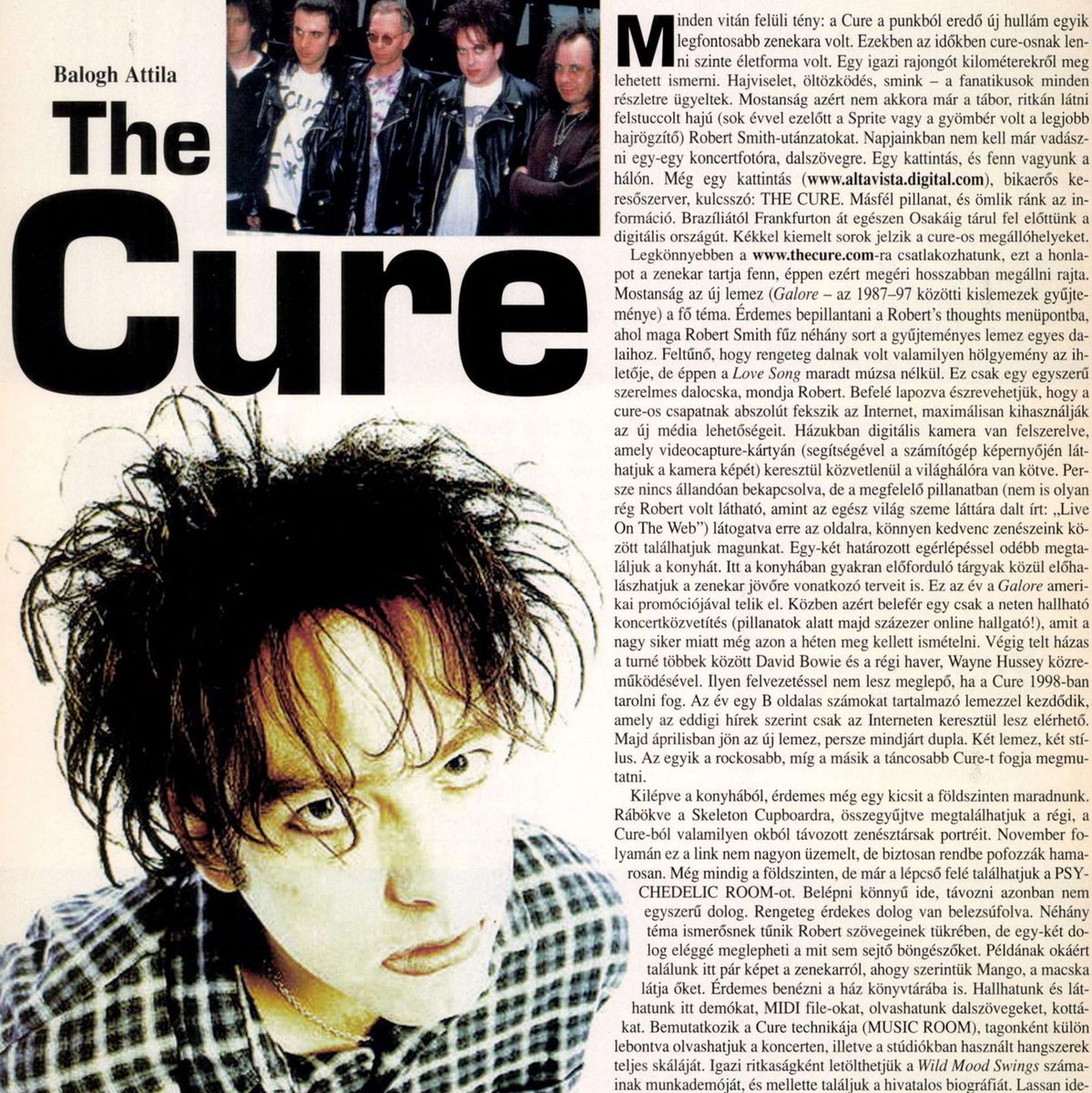 TheCureForever_'s tweet photo. December 1997: The Cure featured in Z Magazine, diving into their legacy and the Galore era. A snapshot of timeless music and innovation. Who remembers visiting https://t.co/kmWpRmji4J back then? 🖤🎶 #TheCure #RobertSmith #Galore #ZMagazine #TheCureFans https://t.co/P6KlAFYYdD