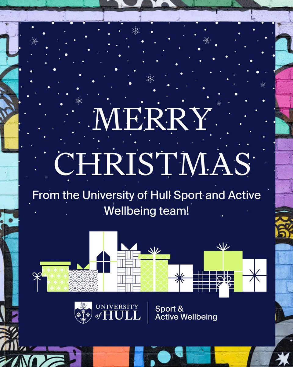 Merry Christmas to all who celebrate from the University of Hull Sport and Active Wellbeing team 🎄🥳🎁

#HullUniSport #UniSport #TeamHull