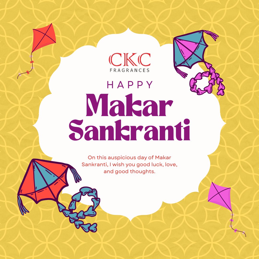 rishabhckothari's tweet image. Wishing everyone a joyous and prosperous Makar Sankranti! May this festival bring new beginnings, success, and happiness to you and your loved ones. Let&apos;s celebrate the harvest season with joy, warmth, and togetherness. 🌾✨
#MakarSankranti #RishabhKothari #CKCFragrances
