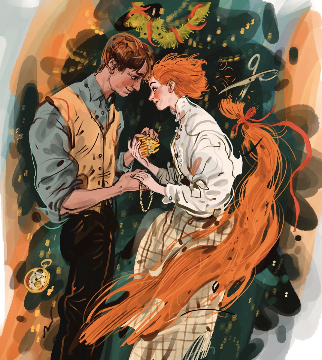 yuliiatveritina's tweet image. illustrations I made for an interactive book with #ChristmasEve stories from world literature 馃専