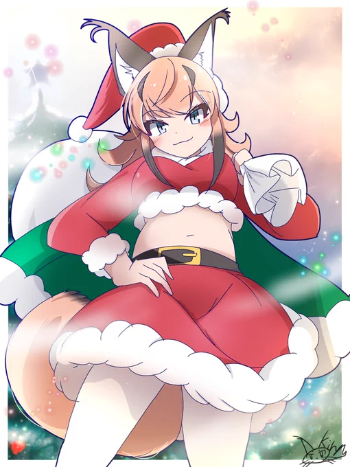 カラカルサンタ#けものフレンズ 