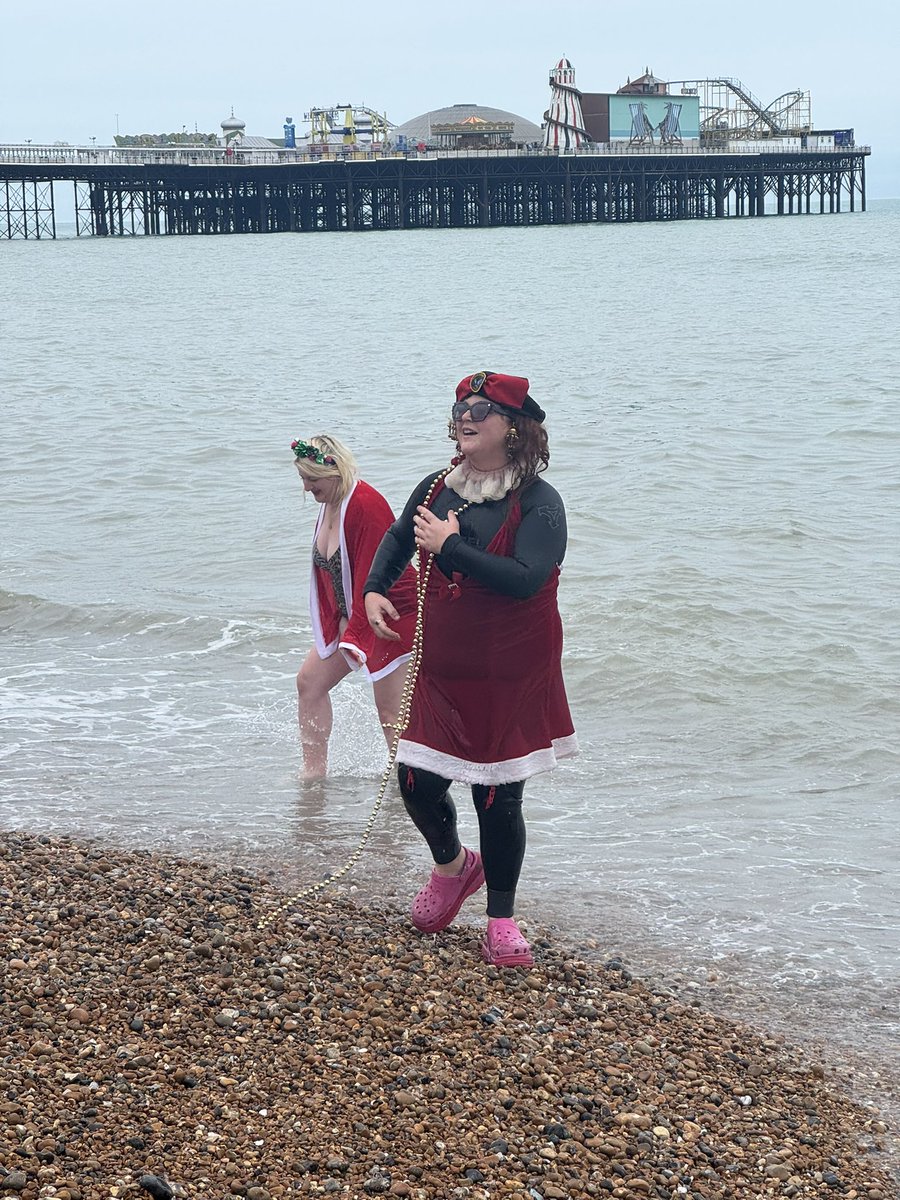 The Brighton Christmas Day dip!!! #ChristmasDay #brighton