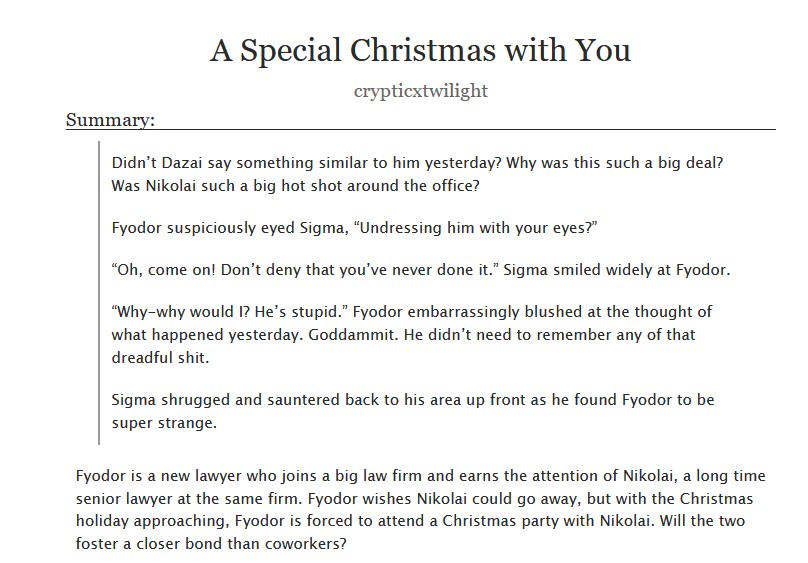 monkeybanana41's tweet photo. written for @dost_caleb for the @BsdHolidayEx event! hope you like it 🥰❤️
🎄A Special Christmas with You🎄
→ modern au
→ christmas fic
→ love confession
→ stubborn fyodor
link in reply🔽
#bsdfic #fyolai #fyodorbsd #nikolaibsd https://t.co/94D2sCkPOM