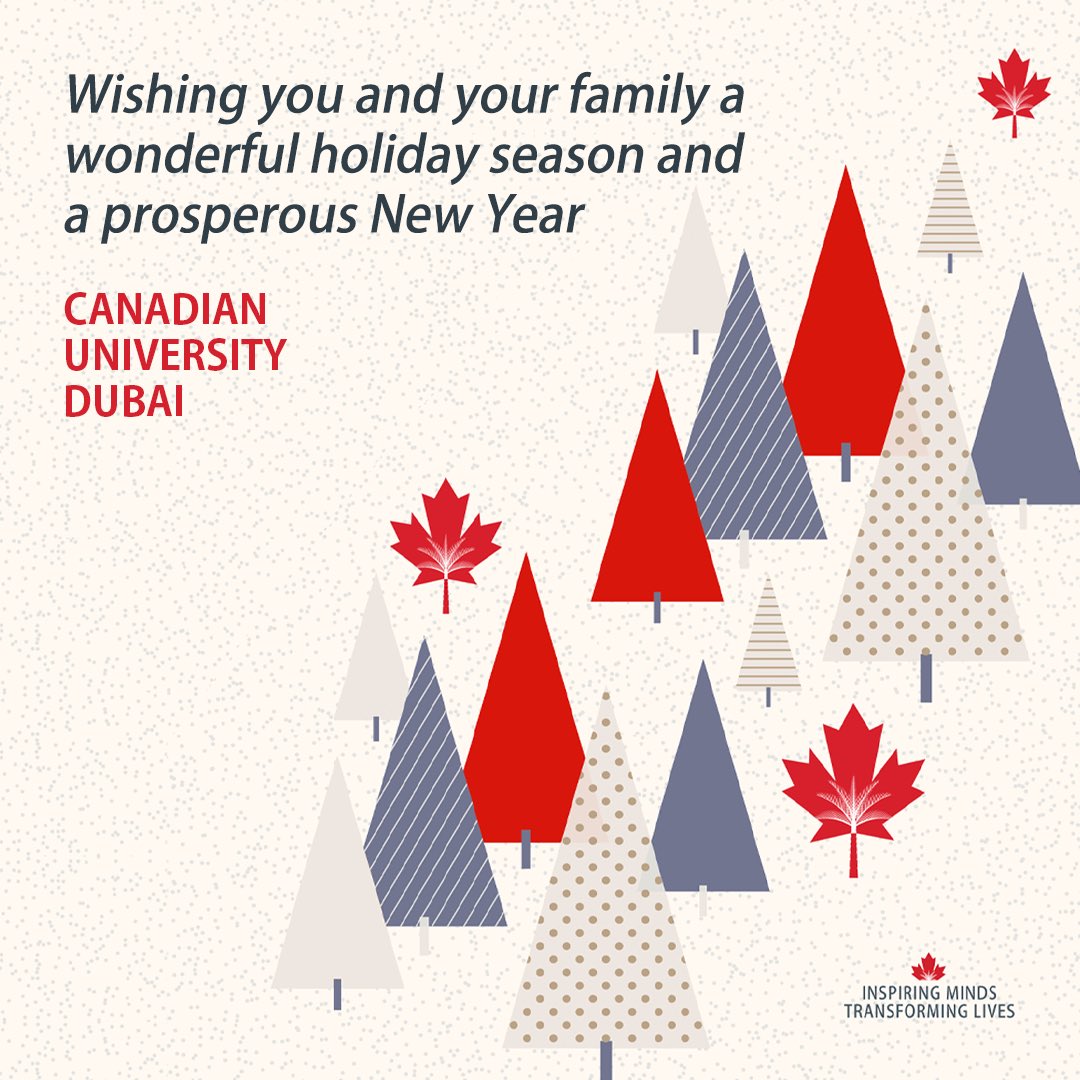 CanadianUniversityDubai (@cuduae) on Twitter photo From all of us at Canadian University Dubai, we wish you a joyful holiday season filled with peace, happiness, and cherished moments.🌟 From all of us at Canadian University Dubai, we wish you a joyful holiday season filled with peace, happiness, and cherished moments.🌟