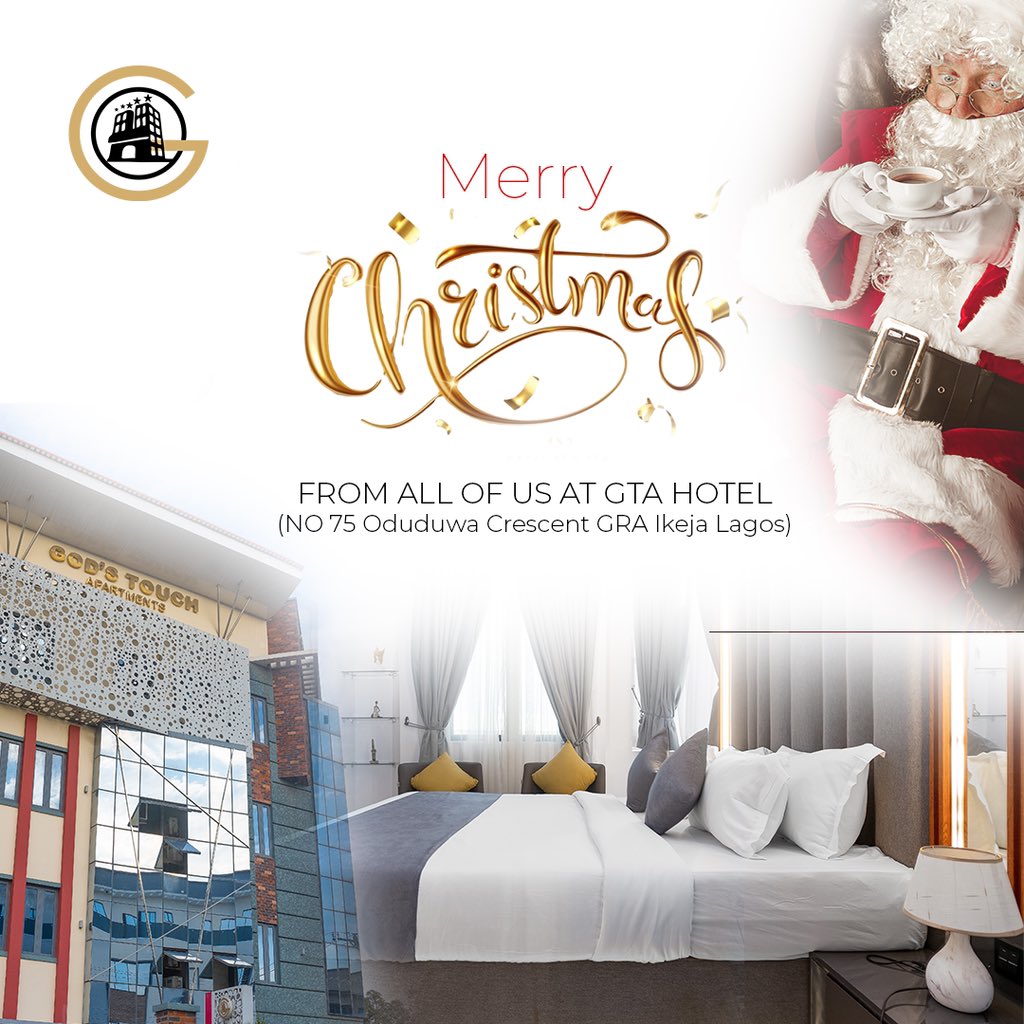 gtasignatures's tweet photo. Celebrate the magic of Christmas in Lagos! GTA HOTEL invites you to a holiday extravaganza filled with joy, love, and all your favorite traditions. #ChristmasMagic #LagosHotel #GTAhotel #Reservations #Christmas https://t.co/RiVp3KYwvP