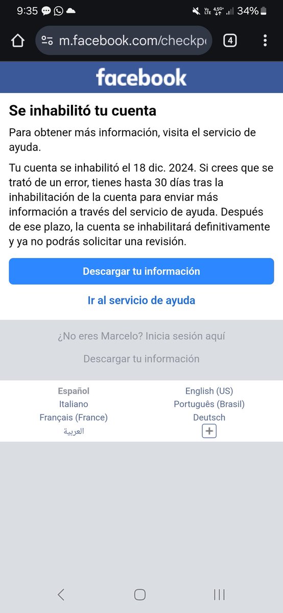 #MetaResponde
Una navidad incomunicado por inhabilitaciones NADA JUSTIFICADAS, NINGUNA SOLUCIÓN DAN A TODO ESTO, NUNCA NADA!