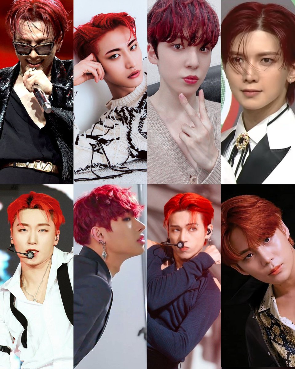 our bingo card is complete, we finally got the ot8 red hair line #에이티즈