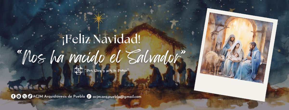 ACJM_Puebla's tweet photo. "Este es mi deseo: que el Señor, nacido para nosotros en la humildad, nos ayude a ser en todo momento mujeres y hombres bien-dicientes."
- Papa Francisco, mensaje de Navidad 2024. ✨🎄
#Navidad2024 #ElVerboSeHizoCarne #GloriaADiosEnElCielo https://t.co/NoN5vz8SVZ