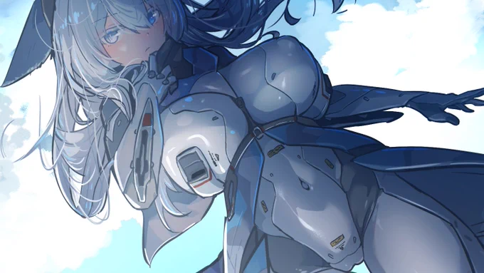 ランキングありがとうございました!やったぁ!オリジナル 第152位 Su33ちゃんpixiv⇨擬人化 #ぴっちりスーツ #戦闘機 #Su33 