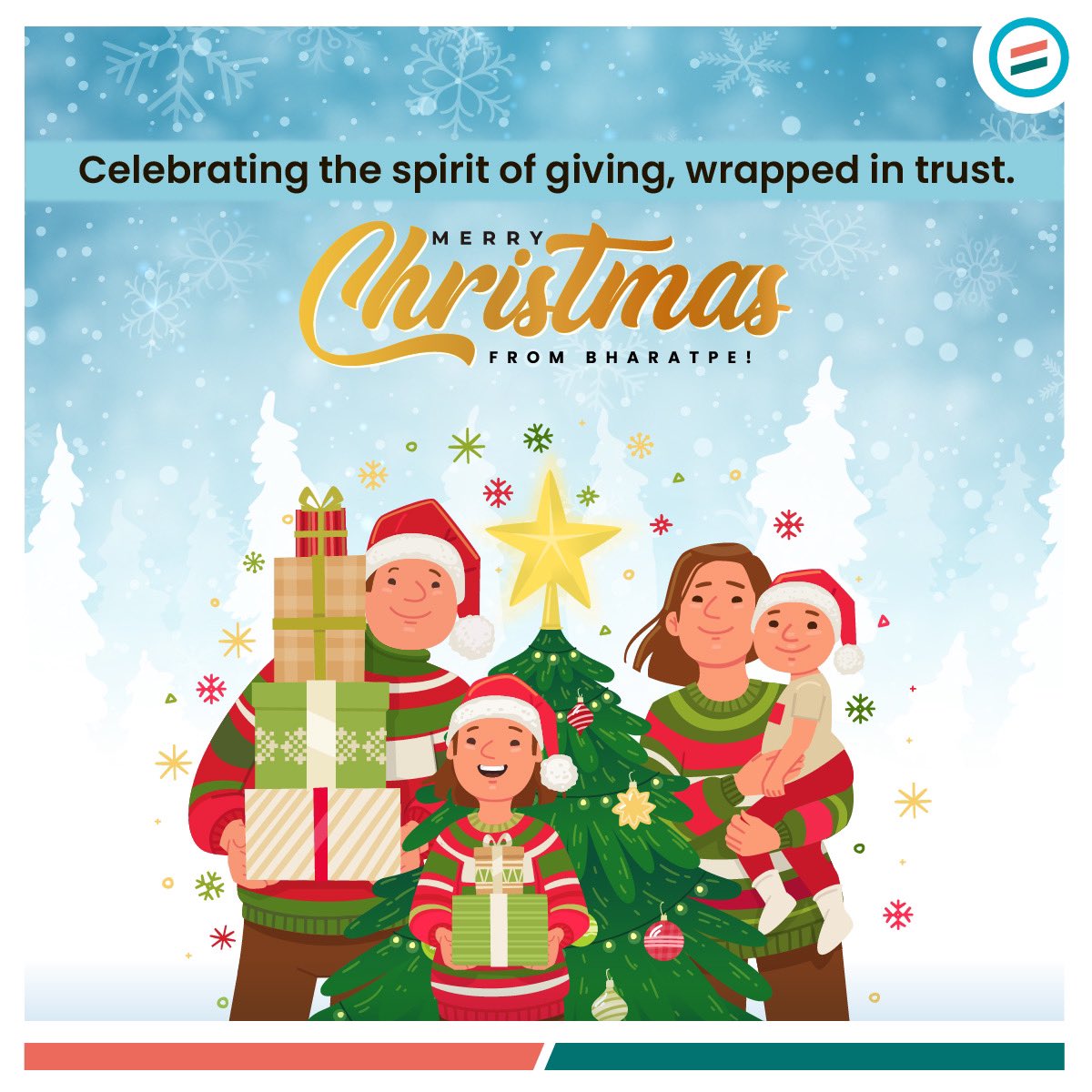 This Christmas, let’s embrace the festive spirit that brings us together, filling the season with warmth, love, and unforgettable memories.

Wishing you and your loved ones a Merry Christmas! 🎄🎅

#Christmas #MerryChristmas #MerryChristmas2024 #BharatPe