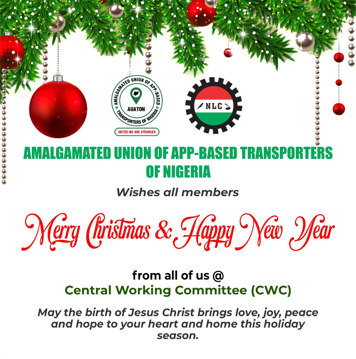 AMALGAMATED UNION OF APP-BASED TRANSPORTERS OF NIG (@auatonofficial) on Twitter photo 