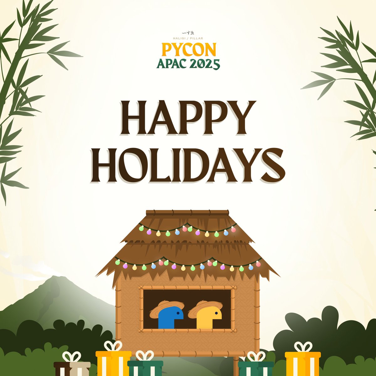 pyconph's tweet image. 🎄✨ Happy Holidays to every Pythonista! ✨🐍

We’re grateful for the amazing Python community that keeps growing and supporting each other. Here’s to cozy coding, joyful moments, &amp;amp; a new year full of learning and collaboration. 

#PythonPH #PyConAPAC #PyConAPAC2025 #Haligi