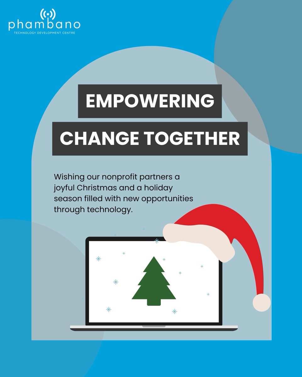 PhambanoTech's tweet image. Wishing all our nonprofit partners a Merry Christmas &amp;amp; Happy Holidays! 

May this festive season bring you joy and new opportunities to create a brighter future through technology. 

#MerryChristmas #TechForNonprofits #SeasonOfGiving #PhambanoTech