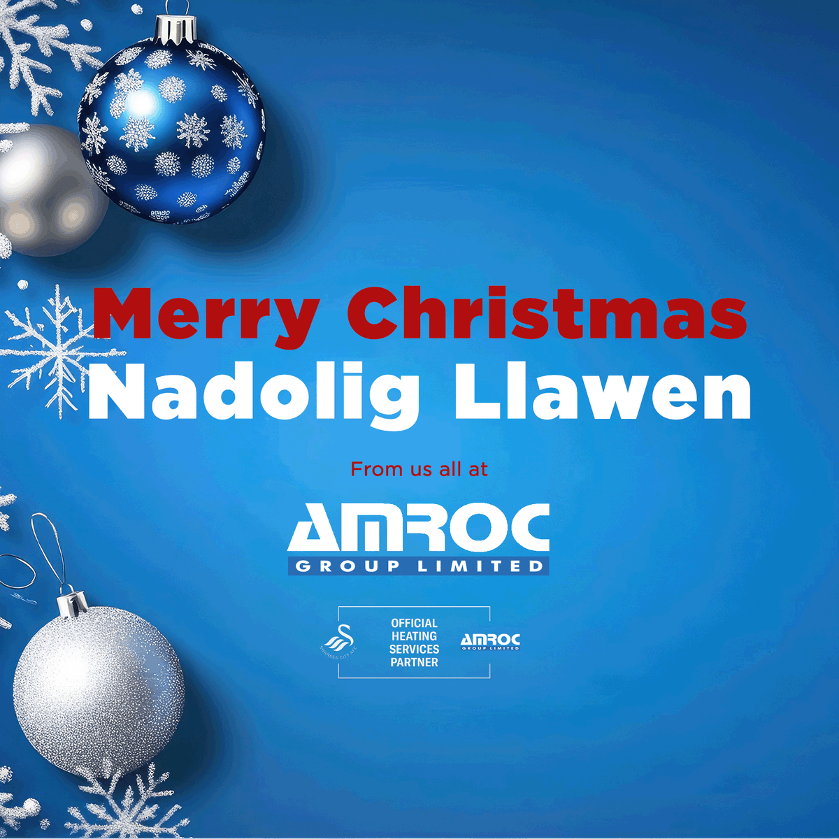 AMROCHEATING's tweet photo. Merry Christmas 🎅🏻
Nadolig Llawen 🎄

From us all at AMROC https://t.co/rNUncTvf8J