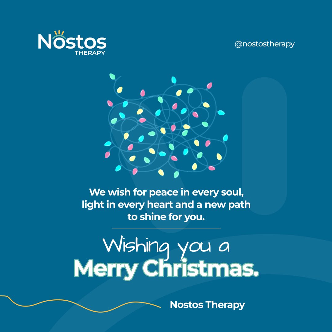 NostosTherapy's tweet photo. Find the reason in you and strength this Christmas to celebrate. Wishing you a season of love, self reflection, and joy. 
Merry Christmas from all of us at Nostos Therapy!
#MerryChristmas#PeaceAndLight#SelfReflection#HealingJourney https://t.co/XnoG8iUC3V