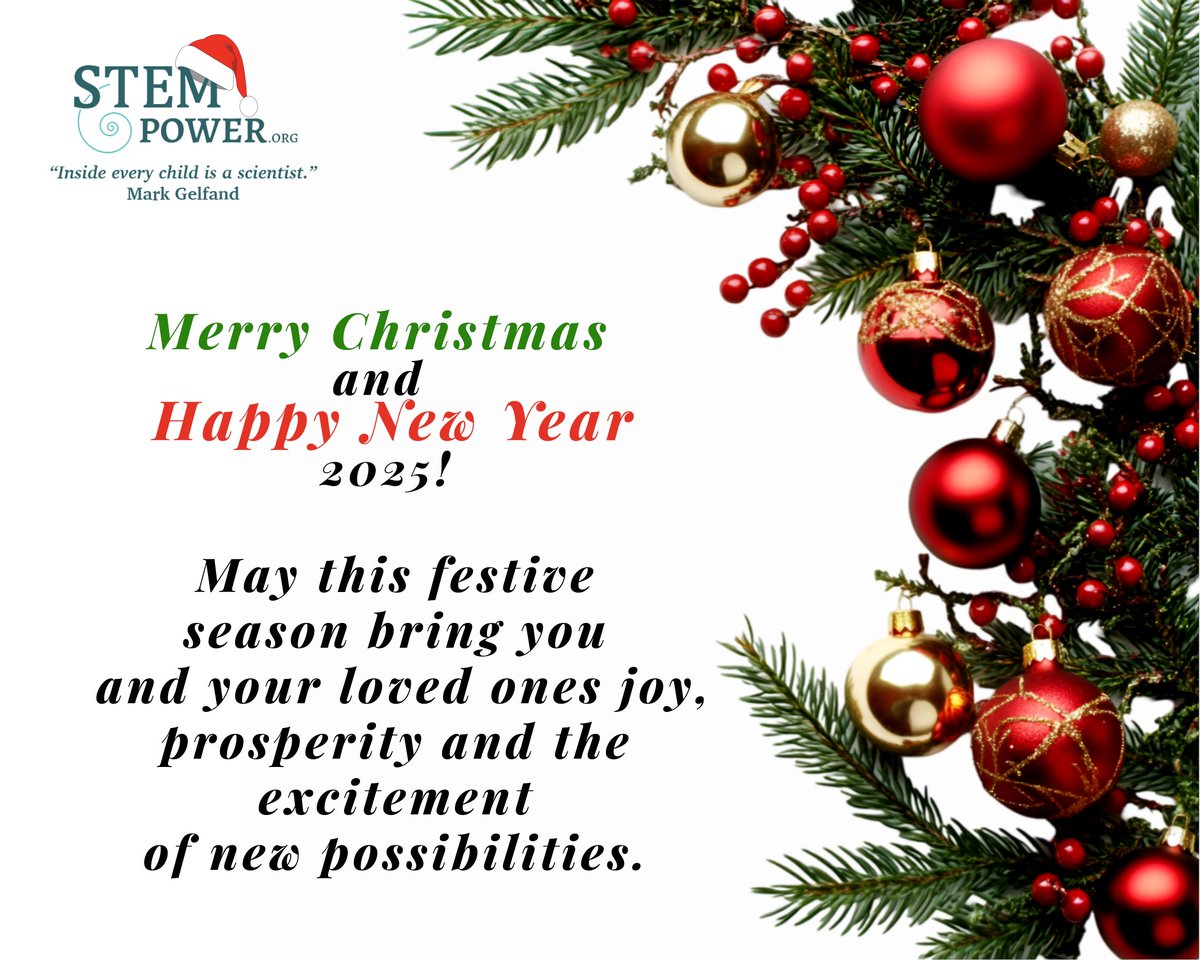 Merry Christmas and Happy New Year 2025 to you all!

As we celebrate this festive season, STEMpower Rwanda extends its warmest wishes to all our students, educators, partners who have been part of our journey in advancing STEM education across Rwanda.