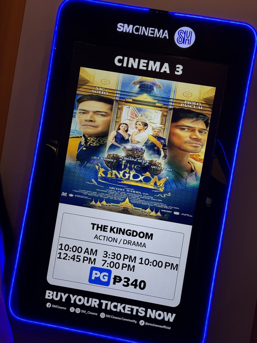 jezreelely's tweet photo. Sinasabi ko sa inyo ang ganda ng The Kingdom! Grabe! Bossing! Piolooooo! halimaw kayo! Sulit ang gising ko ng sobrang aga at drive ng 28KM para lang makanood sa pinakamalapit na sinehan! #TheKingdom #TheKingdomMMFF2024 https://t.co/wRz2JE0QGz