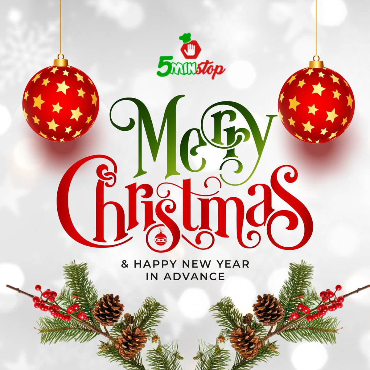 5minstop's tweet photo. Merry Christmas to all our amiable customers and a prosperous new year in advance 🥰🥰
We appreciate your love to our brand and we do not take your loyalty for granted 🥰
Merry Christmas from us 🥰🥰 @5minstop
#5minstop
#merrychristmas
#happycelebration https://t.co/pUI2yuWq6G