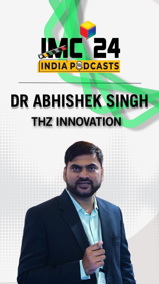 exploreIMC's tweet image. &quot;From IIT Indore to IMC 2024! 🚀 

Abhishek shares how #incubators are revolutionizing photonic #terahertz devices with detectors, amplifiers &amp;amp; more

Catch his inspiring journey @IndiaPodcasts @exploreIMC 

💡 #IMC2024 #innovation #TechTalks 

@IITIndore @IMCAspire @ConnectCOAI…