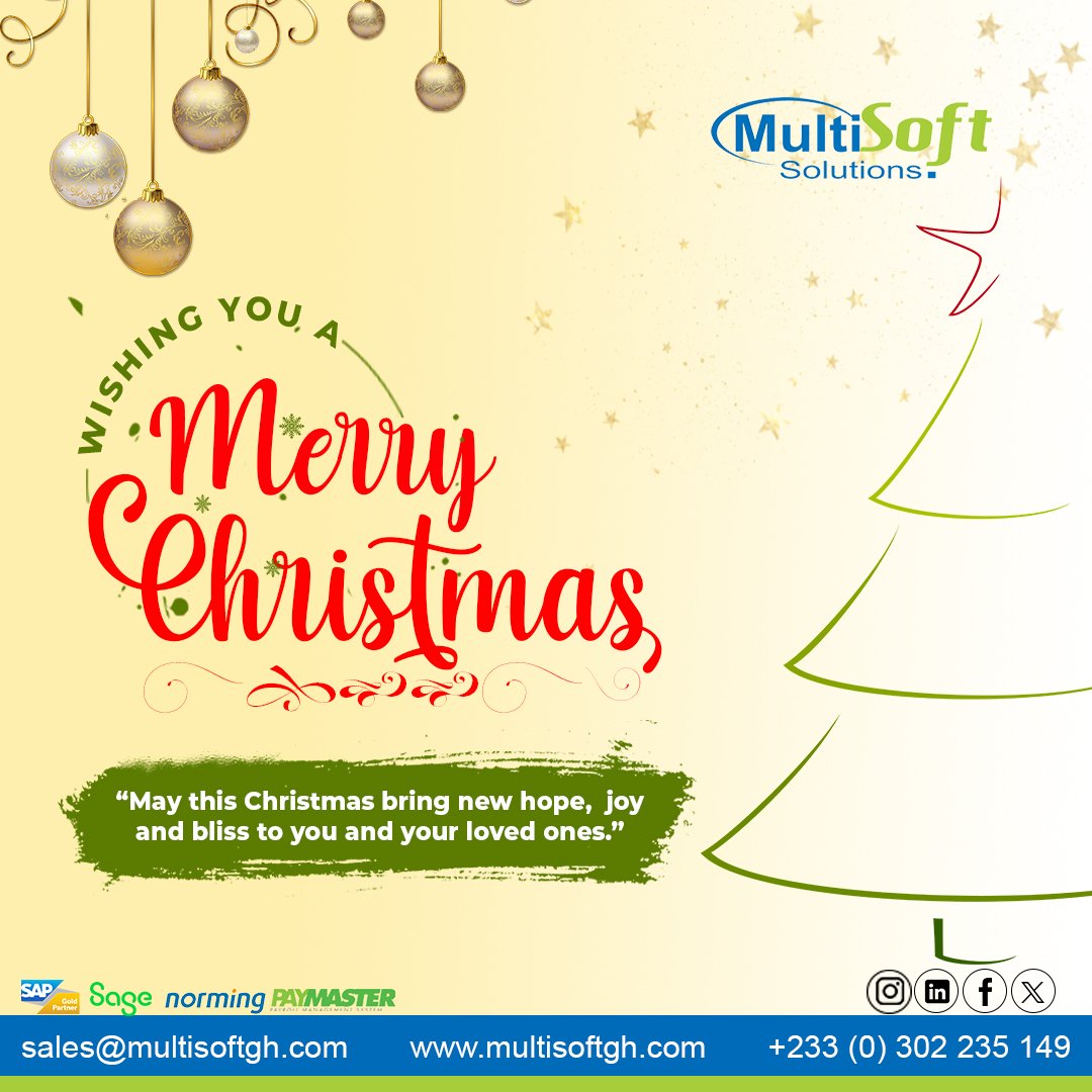 the_factuals's tweet image. Merry Christmas from Multisoft Solutions!
Wishing you joy, peace, and success this festive season. Thank you for being part of our journey. Here's to a brighter 2025 together!
#SeasonGreetings #MerryChristmas #MultisoftSolutions