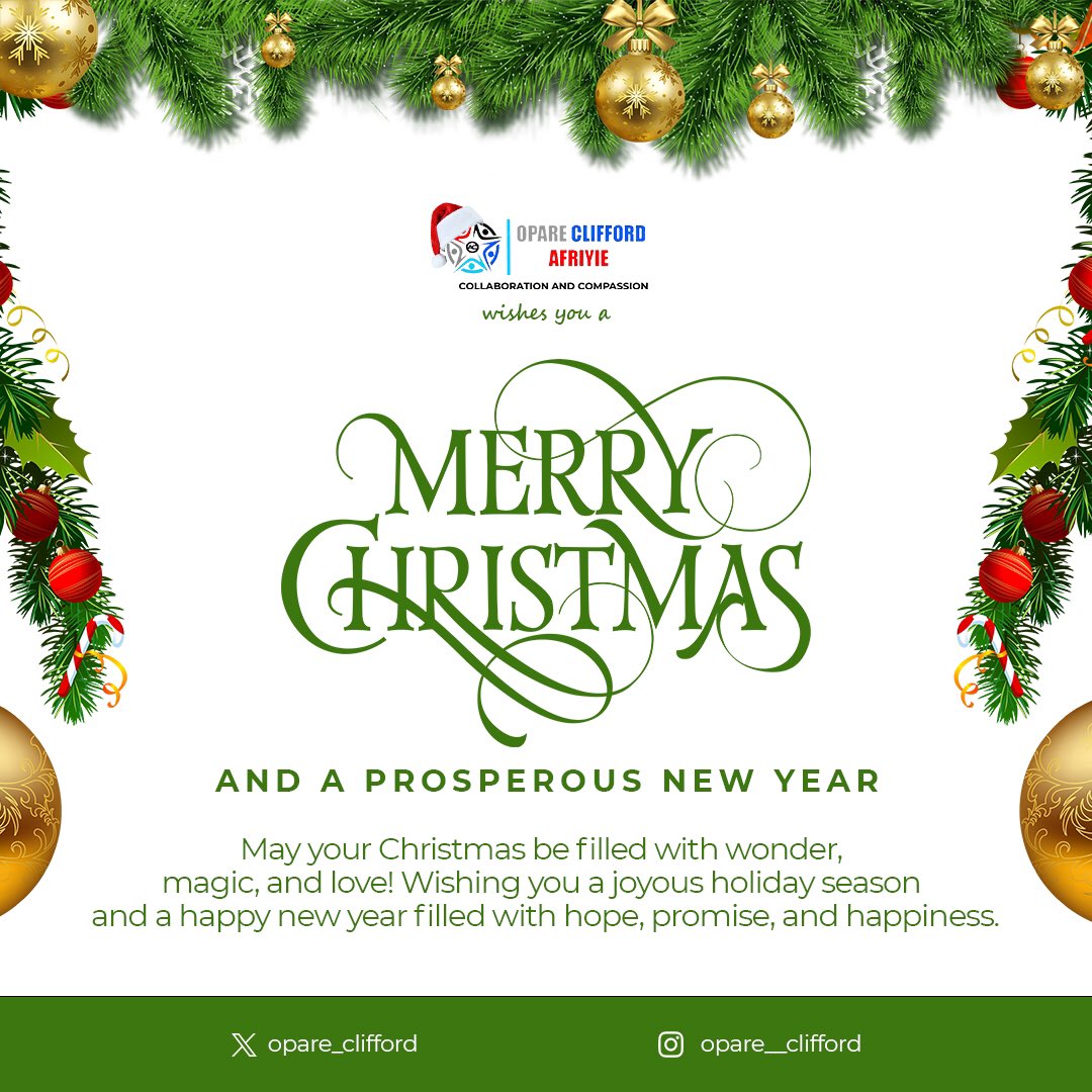 🟰🟰🟰🟰🟰🟰🟰🟰🟰🟰
*OCA⚪️🔵🟡*
🟰🟰🟰🟰🟰🟰🟰🟰🟰🟰
Stay safe and enjoy this Christmas! Wishing you all joy and happiness during the festivities. 

Merry Christmas!

*THE OCA PUBLICITY TEAM 24/25🔰🔰*