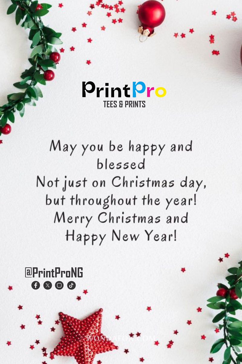 printprong's tweet photo. Happy Holidays from all of us at PrintPro Tees &amp; Prints! 🎄✨ 
Wishing you a Merry Christmas and a New Year filled with joy, creativity, and endless possibilities. Thank you for your support this year! https://t.co/HkJ5V0EhSb