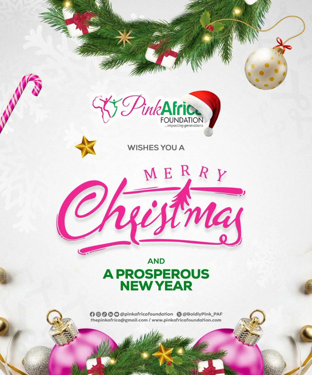 Merry Christmas and Happy New Year from all of us at Pink Africa Foundation <a href="/BoldlyPink_PAF/">Pink Africa Foundation</a>