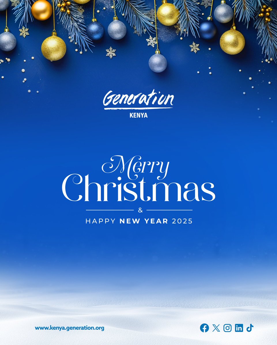 Merry Christmas from Generation Kenya! May this season inspire us all to continue building brighter futures together. Wishing you joy, love, and success in the New Year! 🎄
#MerryChristmas