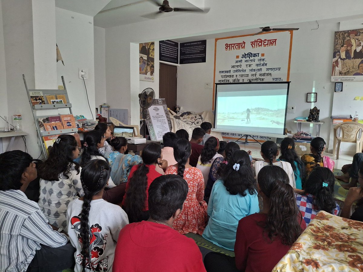 AnubhutiTrust's tweet photo. #womensliberation Day #ManusmritiDahanDin

Humbly thanking #DrAmbedkar for the tearing the shackles of Brahmanical Patriachy, burning the text of Manusmriti

With oldest line of #NTDNT #Adivasi #Dalit youth leaders, watching #Thangalaan, keeping Manuwadi thoughts burnt and buried https://t.co/eEvsj4QKtz