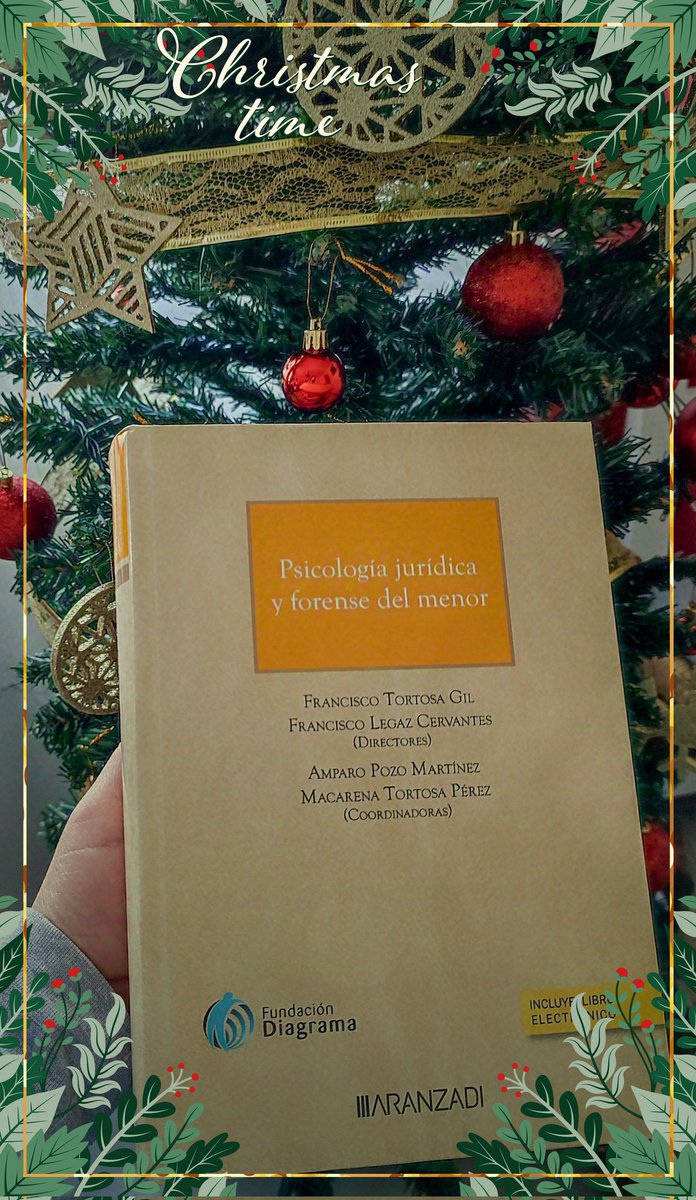 ¡Qué mejor regalo que seguir aprendiendo! Celebrando estas fiestas rodeada de buenos libros y conocimientos. Aquí va un libro en el que he tenido el placer de escribir un capítulo junto a <a href="/Prof_OrtegaRuiz/">Rosario Ortega-Ruiz</a> #Navidad #PsicologíaJurídica #FundacionDiagrama #Libro #FelicesFiestas