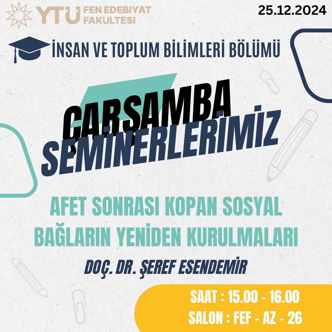 YTÜ Fen-Edebiyat Fakültesi (@ytufedfkl) on Twitter photo 