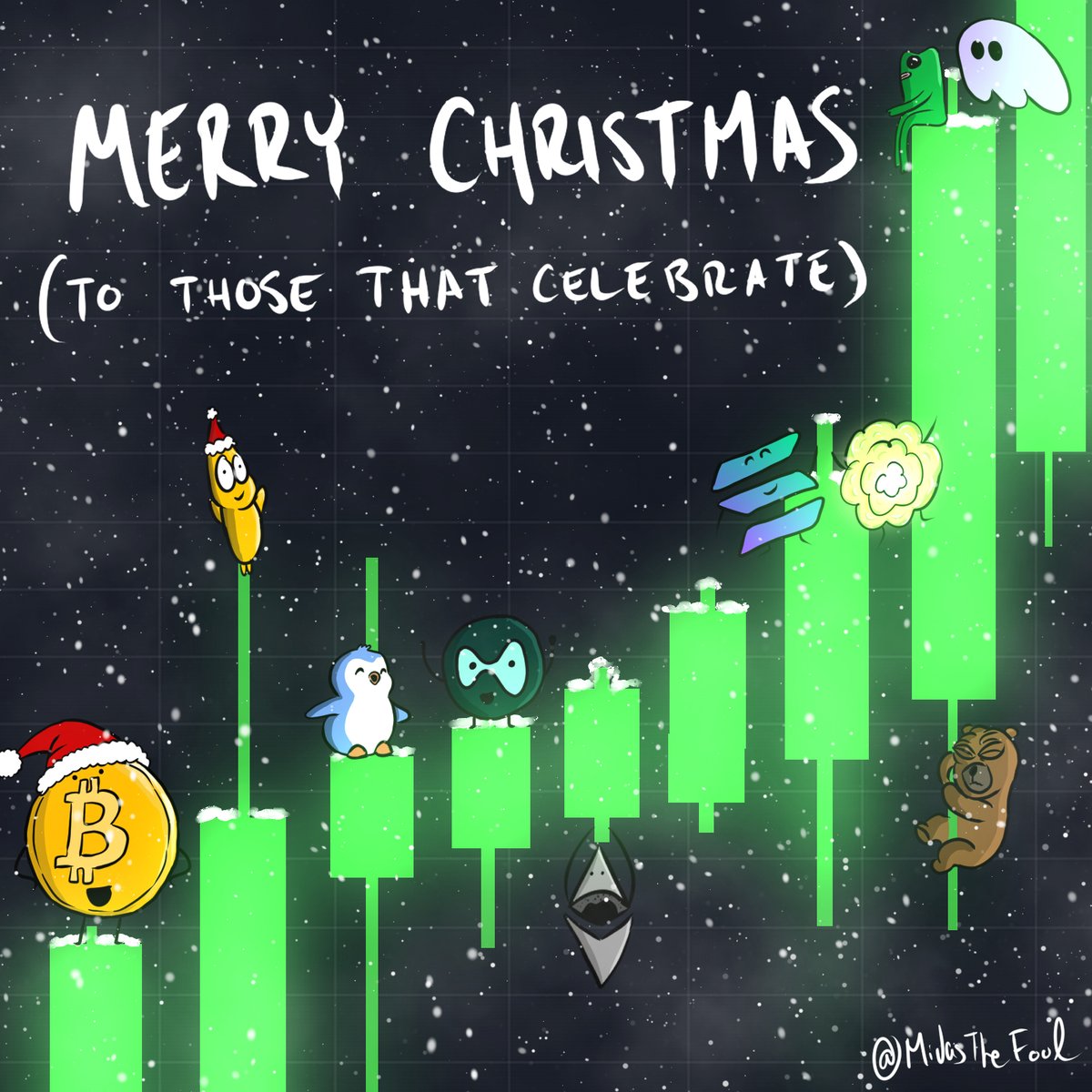 MidasTheFool's tweet image. Merry christmas to all those that celebrate. And may all your coins know immense gains.
