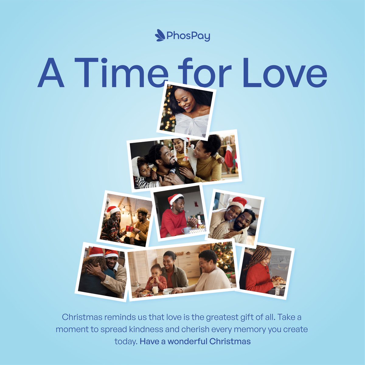 May this Christmas season fill your heart with love, your home with joy, and your life with peace. Wishing you a season of giving, sharing, and boundless blessings. Merry Christmas.

#Seasonsgreeting #PhosPay