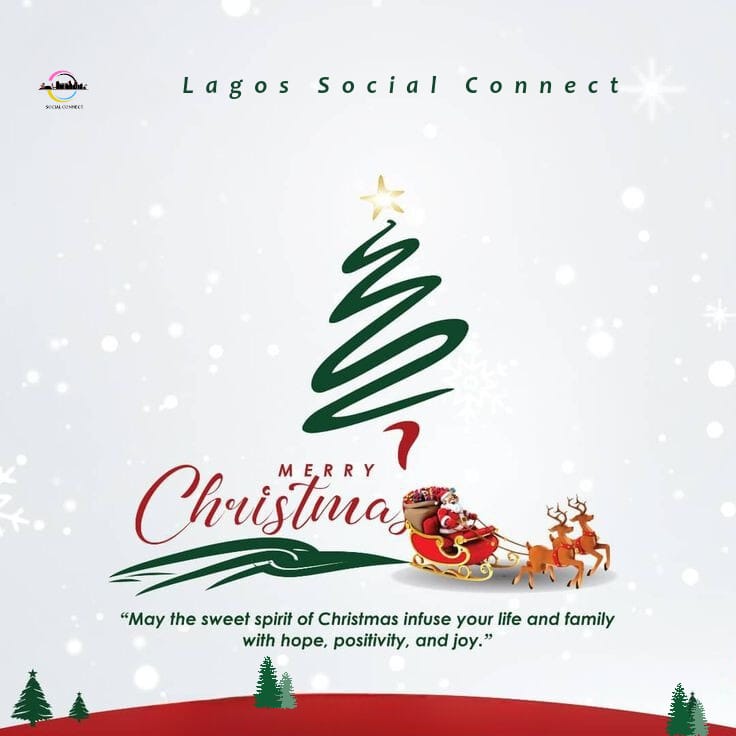 LagosSocialCom's tweet photo. It's the most wonderful time of the year! From LSC tribe to yours, warmest wishes for a Christmas filled with joy, cheer, and all your favorite traditions. 

May your holiday season be merry and bright!!!  
Merry Christmas People 🤗🎄🎅🏾🥳🎁🎉❤️✨ https://t.co/qmVv2NKNLa