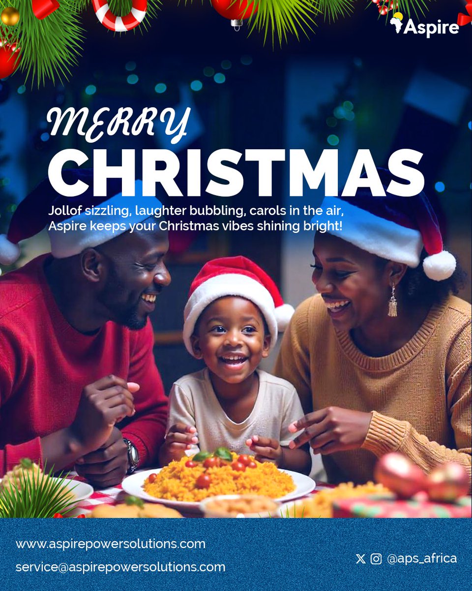 Christmas is a season of light, love, and togetherness. Don’t let power outages disrupt your celebrations. With Aspire, enjoy a reliable power solution that keeps your family’s festive spirit shining bright.

Merry Christmas 🎄🤶🎄

#aspirepowersolutions #MerryChristmas2024
