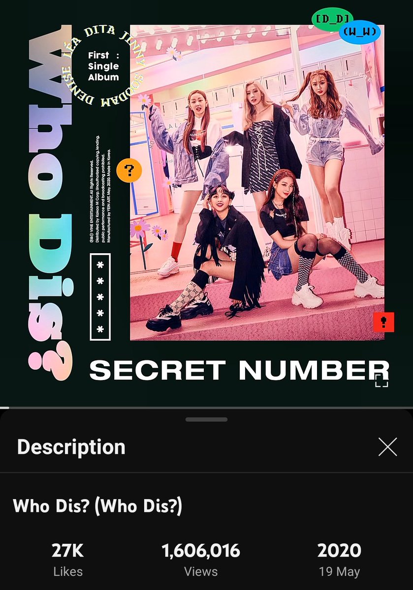 5N_TRENDS's tweet photo. .@5ecretNumber "Who Dis?" Official Audio has surpassed 1.6M views on YouTube Music.
๐https://t.co/vZ2RmARM3F
#SECRET_NUMBER #์ํฌ๋ฆฟ๋๋ฒ
#Who_Dis
@5ecretNumber https://t.co/cEDBEJOsXn