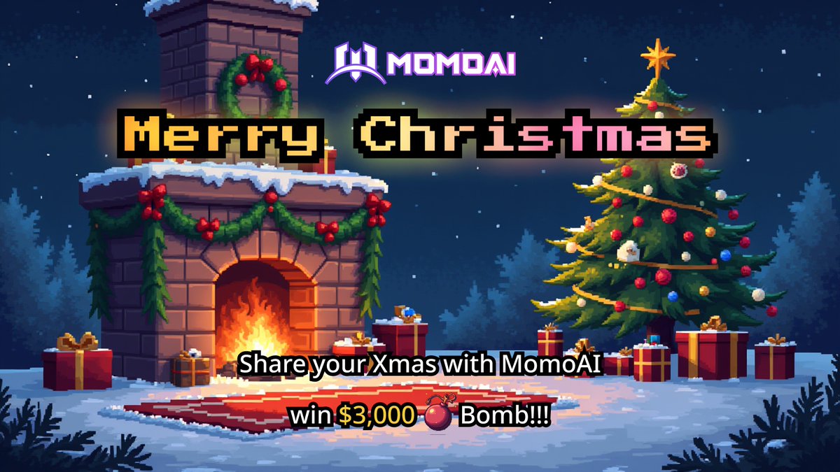 Metaoasis_'s tweet image. 🎄 MomoAI Christmas: Climb Higher, Shine Brighter! 

✨ Boost your rank this Christmas—unlock new Bomb prop and seize the TGE moment!

🎁100 lucky guys x Improved Bombs*1 worth $3,000!

🎅 How to Join:
-Share your Xmas moment with @Metaoasis_ on X and tag #MomoAIwish
-Submit your…