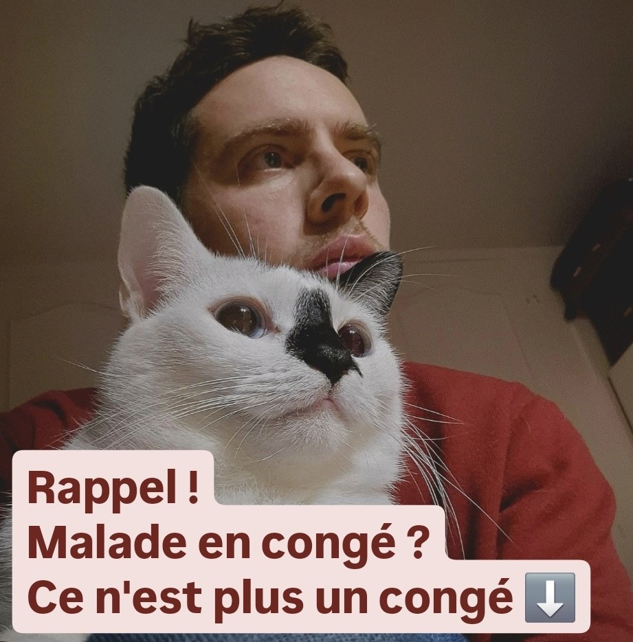 HadrienClouet's tweet photo. Le rappel de saison : #malade en vacances ? Ce n'est pas un temps de repos, donc vos #congés sont reportés !

En cas de grippe ou de bronchite, c'est certificat médical à l'employeur dans les 2j ouvrables pour être en arrêt. Le temps avec vos proches est reporté, pas perdu ! https://t.co/s0bh2xbGcI